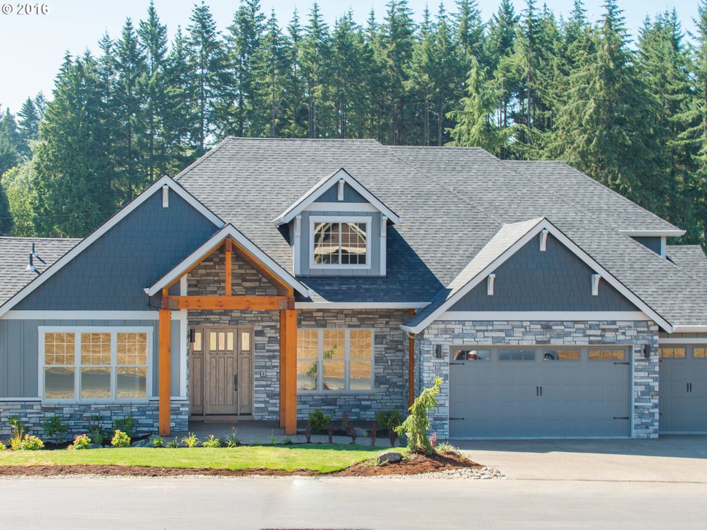 Custom Built Home with rock face General Contractor Portland Oregon