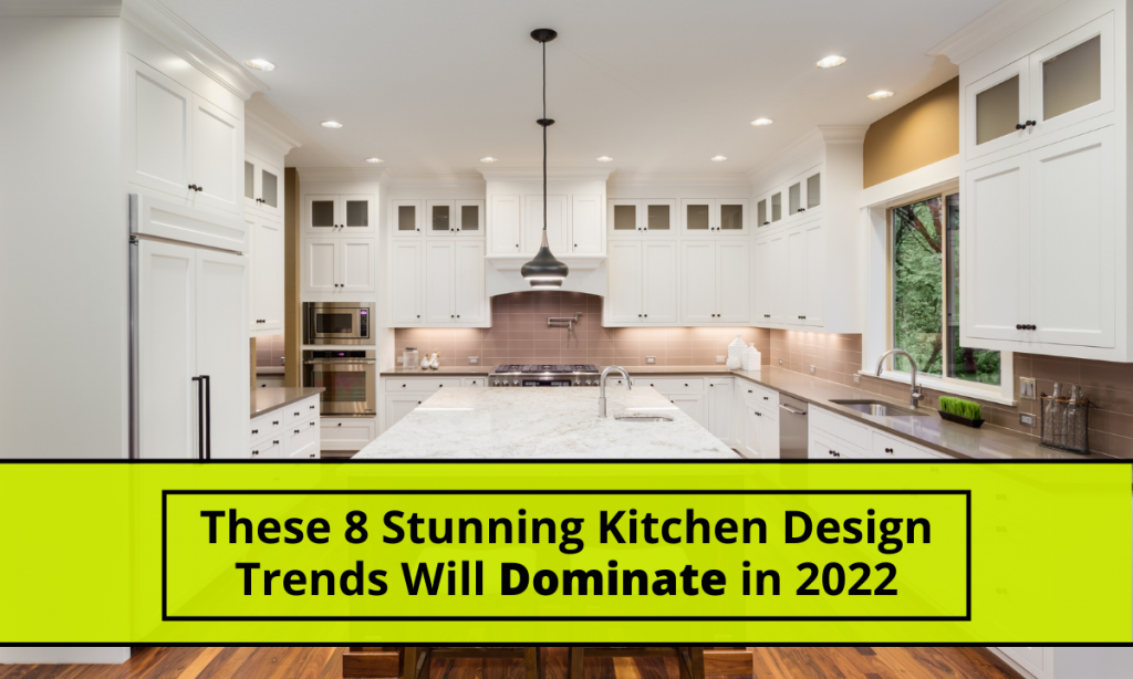 modern white kitchen with a large kitchen island