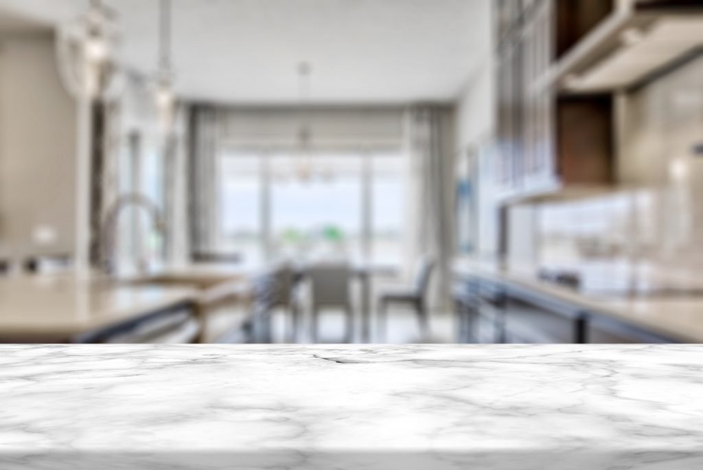 lavish and luxurious marble stone countertop in the kitchen