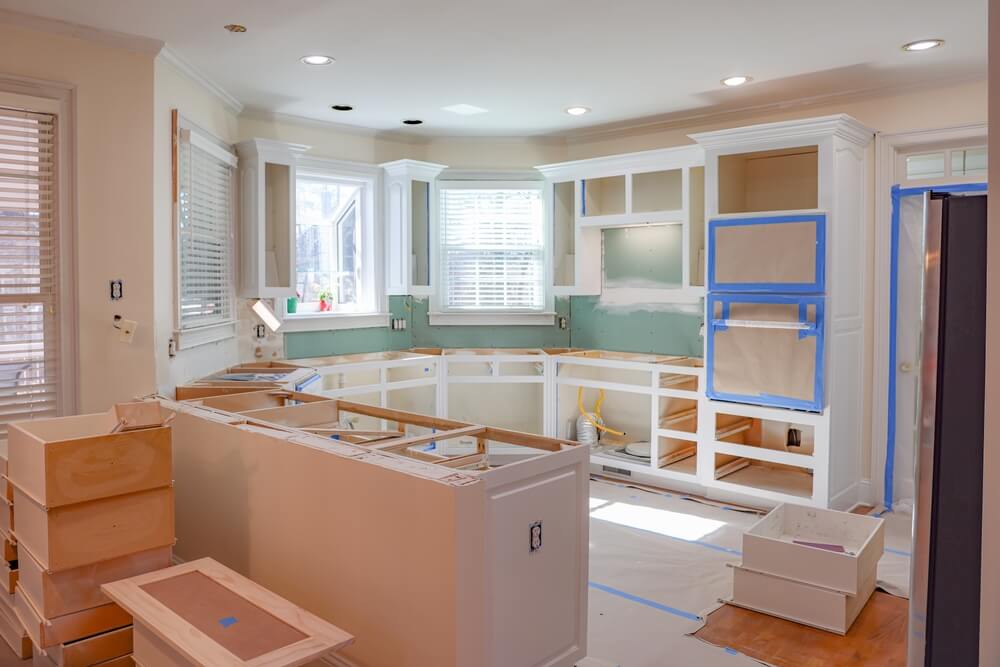 kitchen getting remodeled