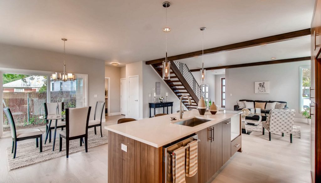 remodeled open kitchen that is contemporary and modern